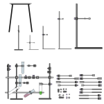 Chemistry (laboratory) tripods and clamps